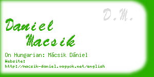 daniel macsik business card